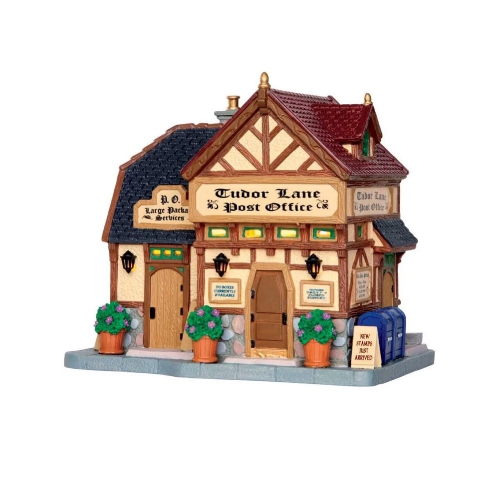 2013 LEMAX  TUDOR LANE POST OFFICE 35519 Christmas Village Holiday Decor